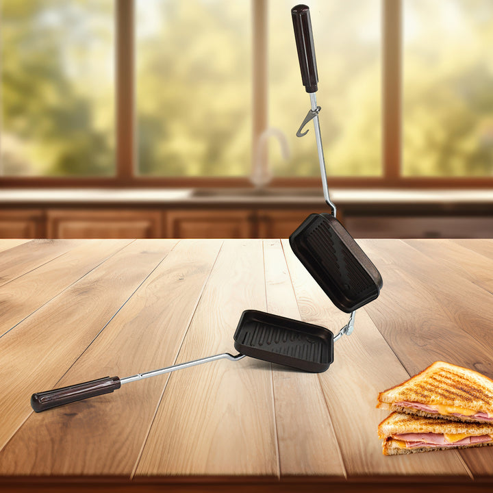 Apex Heavy Gauge Aluminium Grill Sandwich Toaster - Trendex