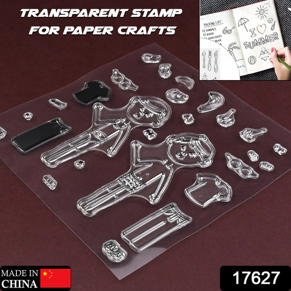 Reusable Rubber Stamp Tpr Stamp Diy Accessories Good Stamping Effect Diy Transparent Stamp Stick Repeatedly For Envelope For Diary For Invitation Letter Photo Album Decoration For Paper Crafts (Mix Design  1 Set) - Trendex