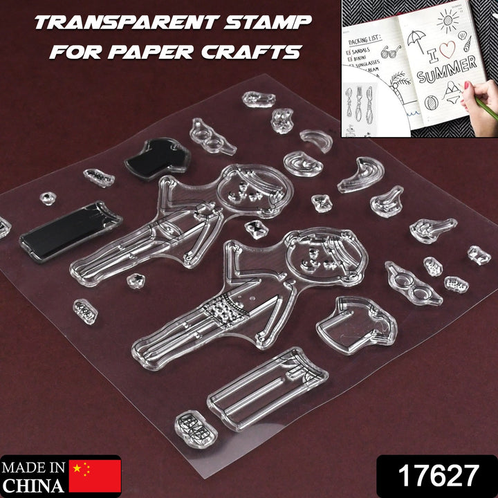 Reusable Rubber Stamp Tpr Stamp Diy Accessories Good Stamping Effect Diy Transparent Stamp Stick Repeatedly For Envelope For Diary For Invitation Letter Photo Album Decoration For Paper Crafts (Mix Design  1 Set) - Trendex
