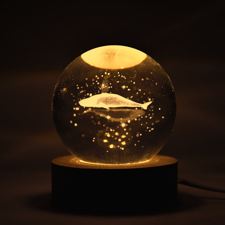 Fish 3d Crystal Ball Lamps With Base (1 Pc) - Trendex