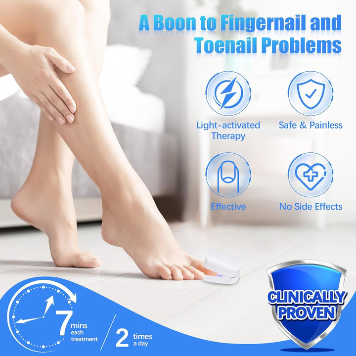 12915 Rechargeable Nail Fungus Treatment For Toenail Toe Nail Fungal Treatment Nail Fungus Laser Device Anti-fungal Nail Treatment For Hand  Feet Infections Remover For Home Use - Trendex