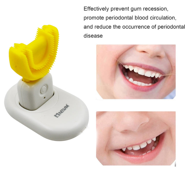 12577 Ultrasonic Electric Toothbrush U Shaped Automatic Toothbrushes For Teeth Whitening Rechargeable Waterproof Training Toothbrushes For Kids Childrens (1 Pc) - Trendex