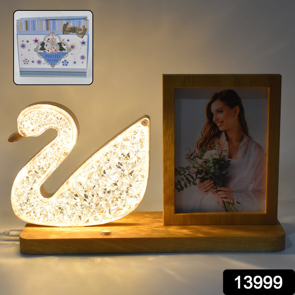 Duck Shape Cystal Led Lamp  Photo Frame Night Lamp  Wedding Gift  Love Couple - Trendex