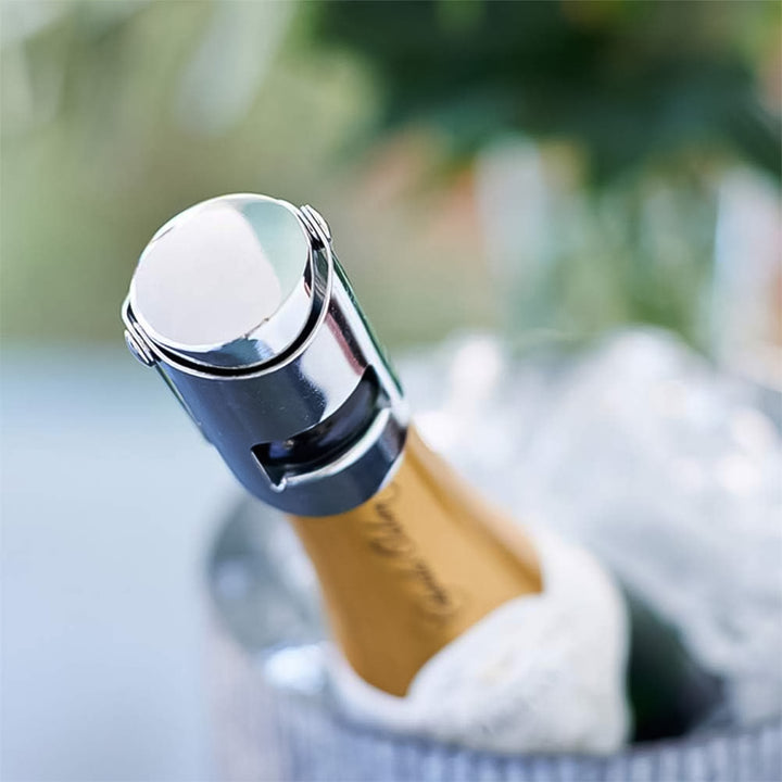 2334 Stainless Steel Sealed Sparkling Champagne Bottle Stopper Big Size - Trendex