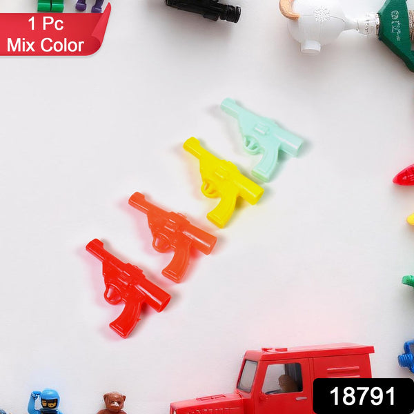 Gun Shape Pencil Top For Kids Office Small Gun Toy (1 Pc  Mix Colour  Design) - Trendex