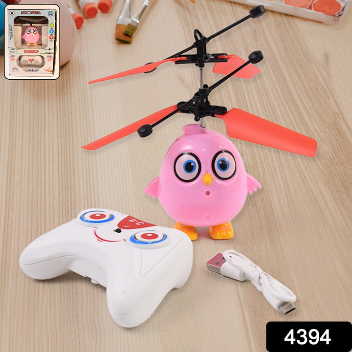 Flying Bird Rc Toy With Led Amp Remote Control  Pink Owl Design (1 Set) - Trendex