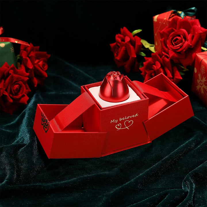 Christmas Gifts For Women Rose Ring Box Jewellery Box Eternal Rose Necklaces Box Wedding Valentines Day - Trendex