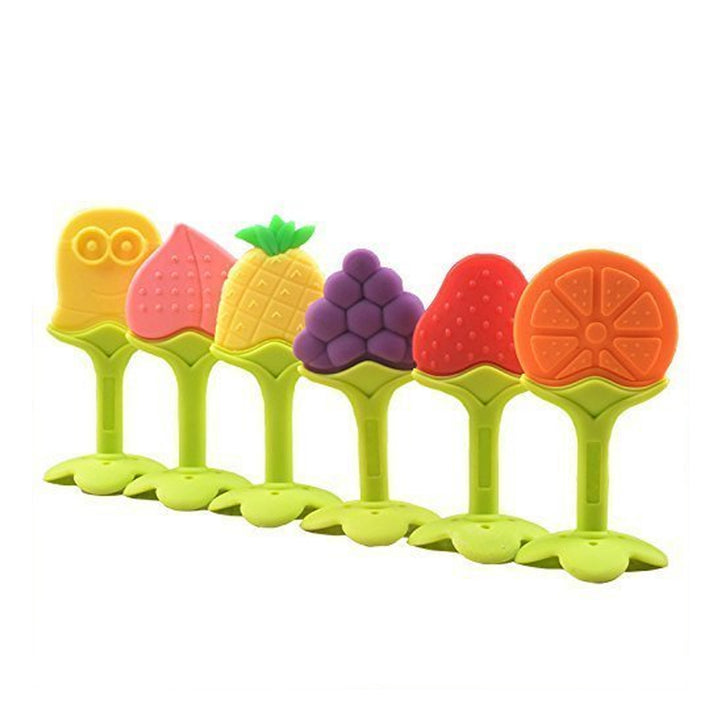 4490 Silicone Fruit Shape Teether Toy Food Grade Silicon Teether Use For Baby  Toddlers  Infants  Children - Trendex
