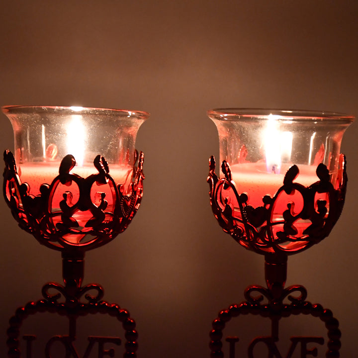 Tea Lights Holder Candle Stand (2 Pc Set) - Trendex