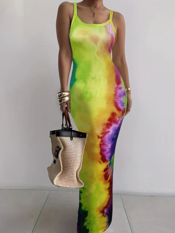Summer New Suspender Slim Fit Slimming Long Dress - Trendex