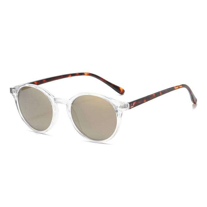 Round Polarized Full Rim Frame Sunglasses - Trendex