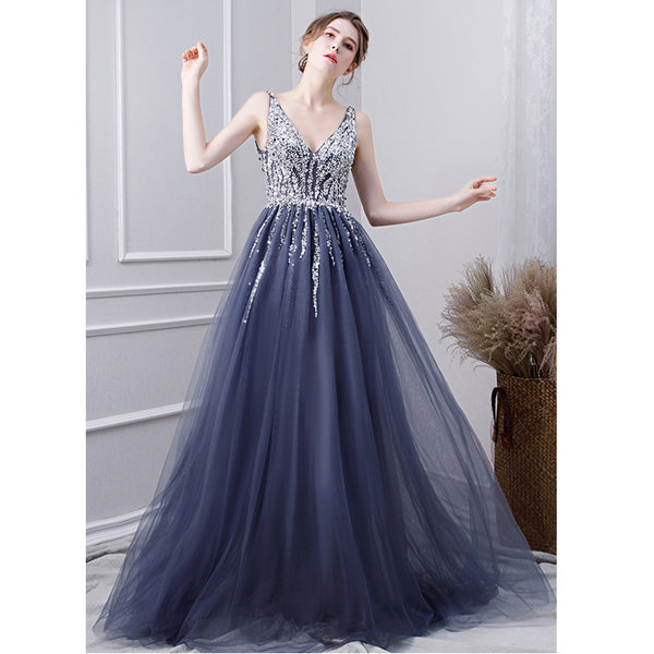 Noble And Elegant Long Annual Conference Host Dress - Trendex