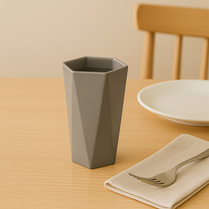 Hexagon Shape Small Plastic Drinking Glass (1 Pc) - Trendex