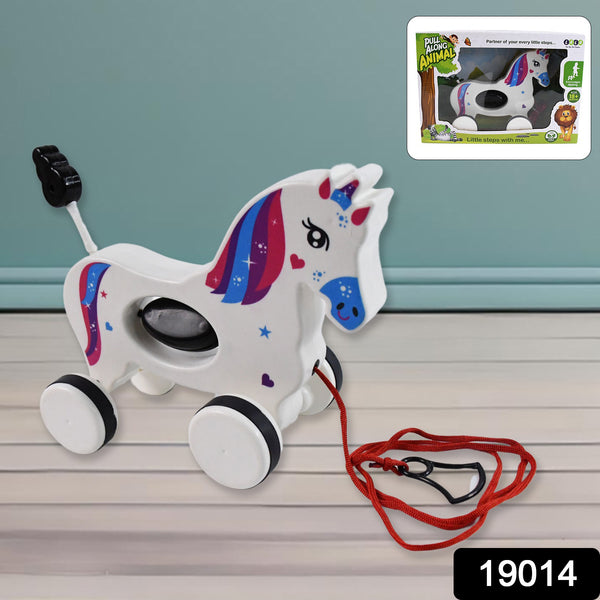 Pull Along Toy Unicorn  Pull String Toys For Babies - Trendex