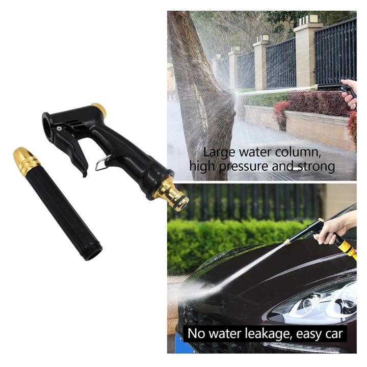 9148 Plastic Body Metal Trigger  Brass Nozzle Water Spray Gun For Water Pipe  Non-slip  Comfortable Grip  Multiple Spray Modes  Ideal Pipe Nozzle For Car Wash Gardening Other Uses - Trendex