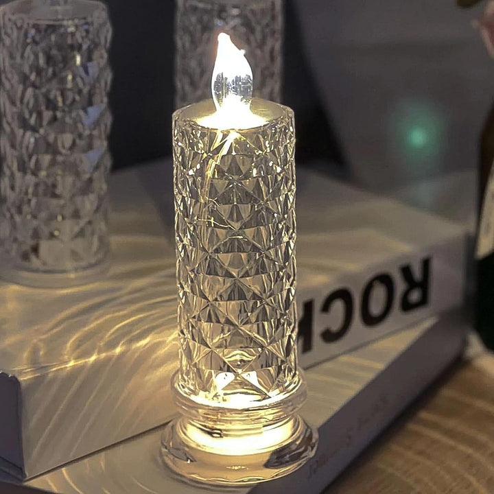 6241 Rose Candles For Home Decoration Crystal Candle Lights - Trendex