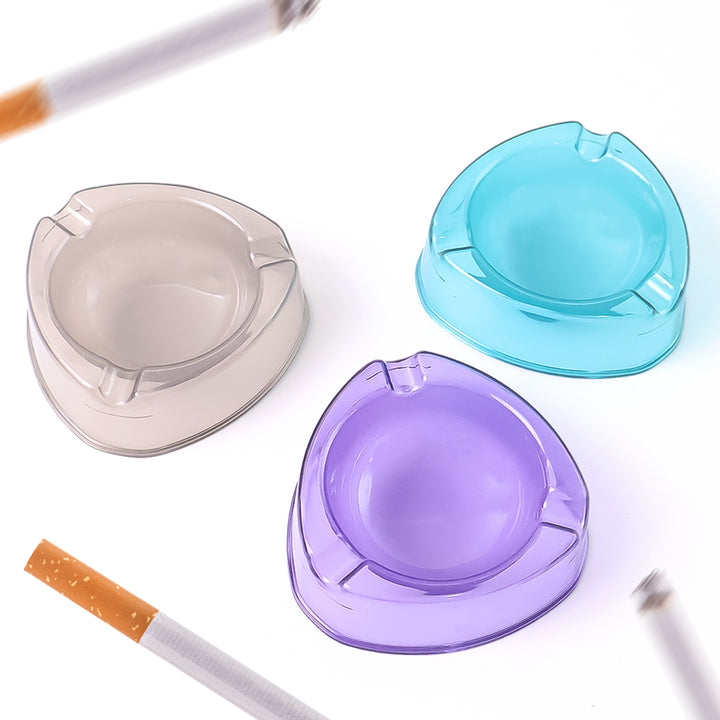Oblivion Transparent Plastic Ashtray (Mix Color  1 Pc) - Trendex