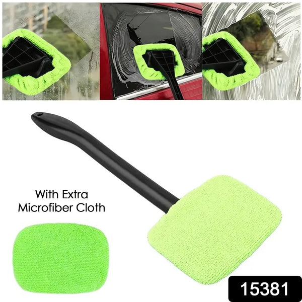 Windshield Clean Car Glass Cleaner Wiper With 1 Extra Microfiber Cloth (1 Pc  38 Cm Long) - Trendex