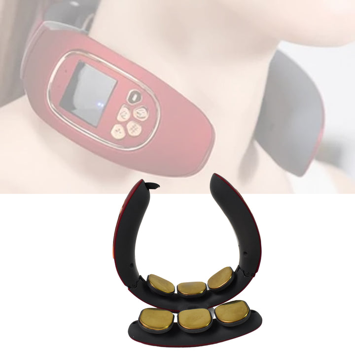 6 Heads Smart Electric Neck And Back Pulse Massager Wireless (1 Pc) - Trendex
