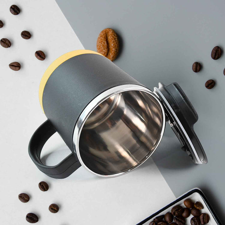 Insulated Coffee Mug With Spill-proof Lid (Approx 450ml  1 Pc)