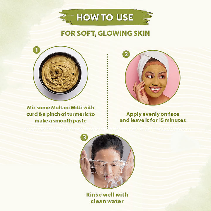 12791 100gram Herbal Tan Removing Multani Mitti Face Pack For Skin Care Age Group - Trendex