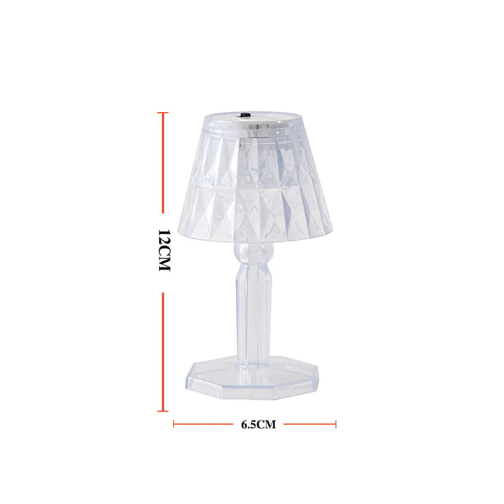 6610 2in1 Transparent Mini Crystal Table Lamp With Reflection Light - Trendex
