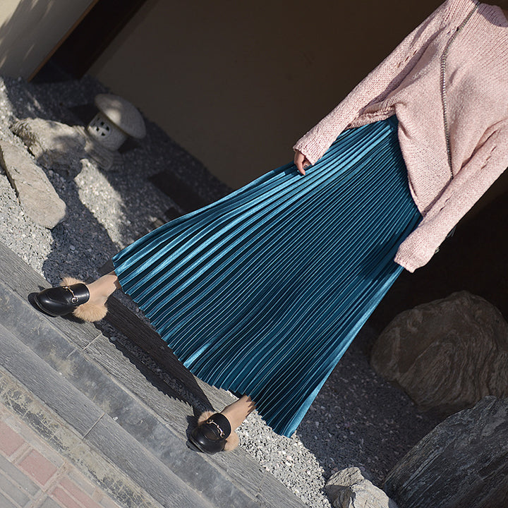 Pleated Skirt Skirt Spring And Summer New High Waist Retro Fashion - Trendex