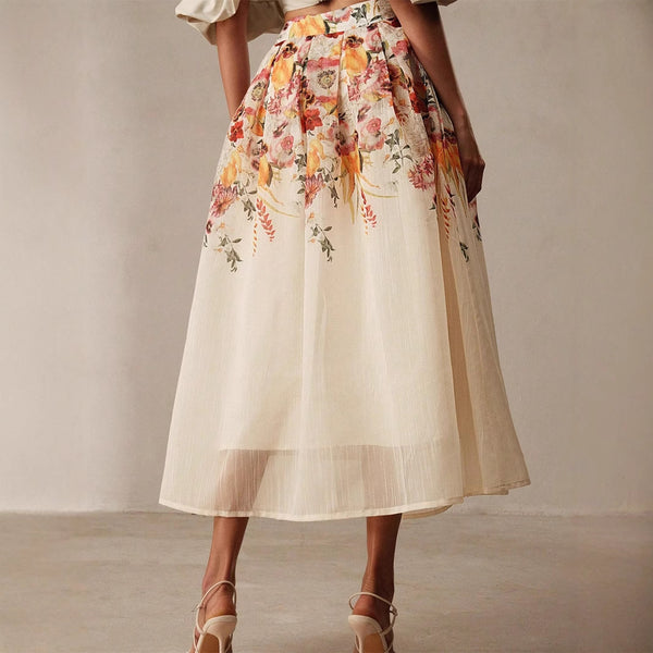 Gorgeous Elegant Bamboo Digital Printed Skirt - Trendex