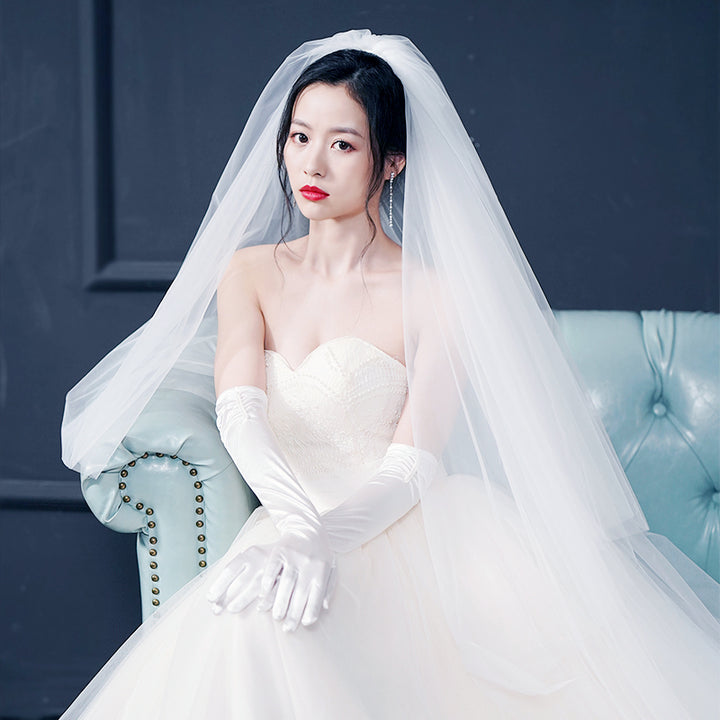 Bridal Wedding Dress Long Tail Luxury Super Fairy Wedding Veil - Trendex
