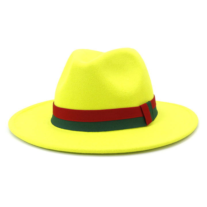 Big Brim British Style Woolen Jazz Top Hat - Trendex