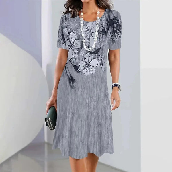 Women's 3d Digital Gradient Geometric Printing Dress - Trendex
