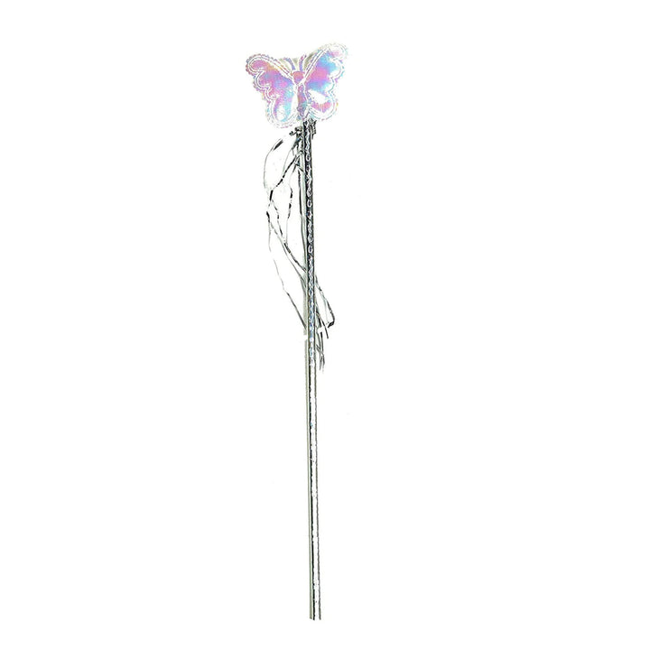 3293 Baby Girls Fairy Nylon Butterfly Wings Costume Butterfly Fairy Angel Wing Wand And Hairband Multi- Color For Party (1pc) - Trendex