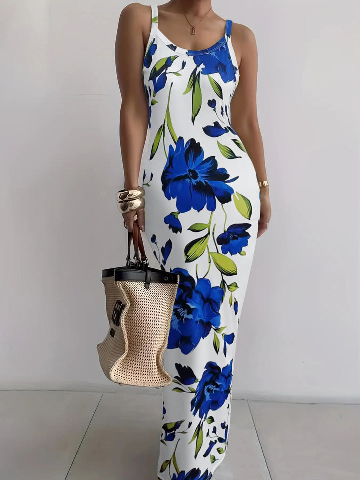 Summer New Suspender Slim Fit Slimming Long Dress - Trendex