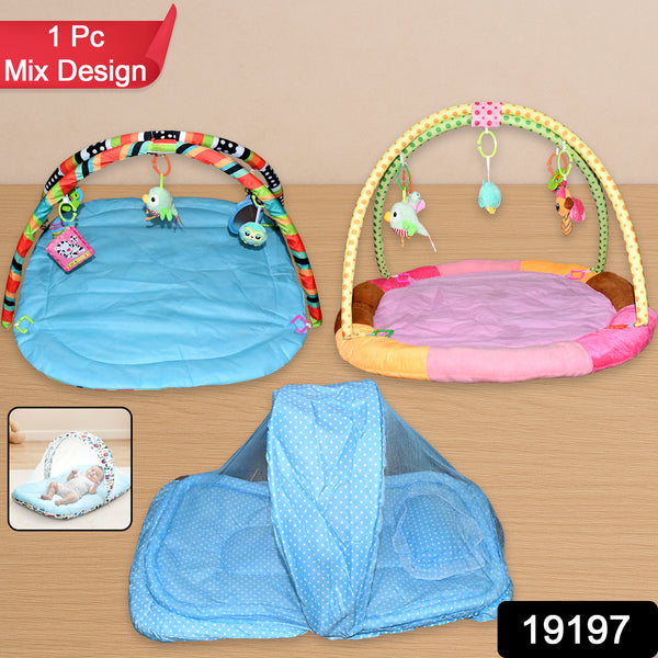 Multipurpose Baby Play Gym And Sleeping Mat (Mix Design  1 Pc) - Trendex