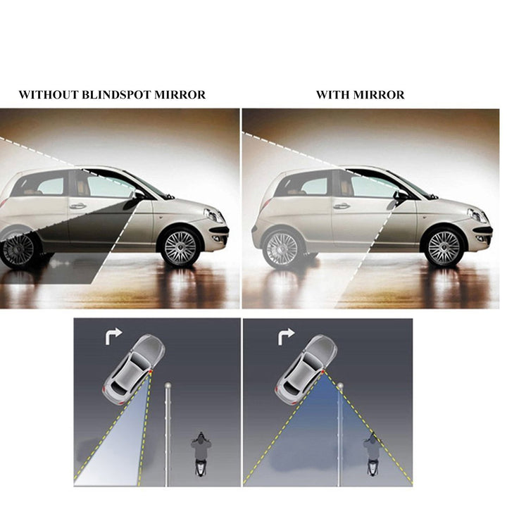 1512 Blind Spot Round Wide Angle Adjustable Convex Rear View Mirror - Pack Of 2 - Trendex