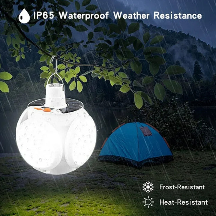 12590 Solar Multi-functional Emergency Led Light Bulb With Usb Charging Led Camping Lamp Camping Lamp Usb Rechargeable 5 Brightness Light Modes Foldable Camping Light Sos Ip65 Waterproof Camping Light Blackout Emergency Equipment Camping Gadgets - Trendex