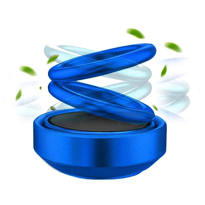 6319 Solar Power Car Aroma Diffuser 360double Ring Rotating Design Car Fragrance Diffuser Car Perfume Air Freshener For Dashboard Home Office - Trendex