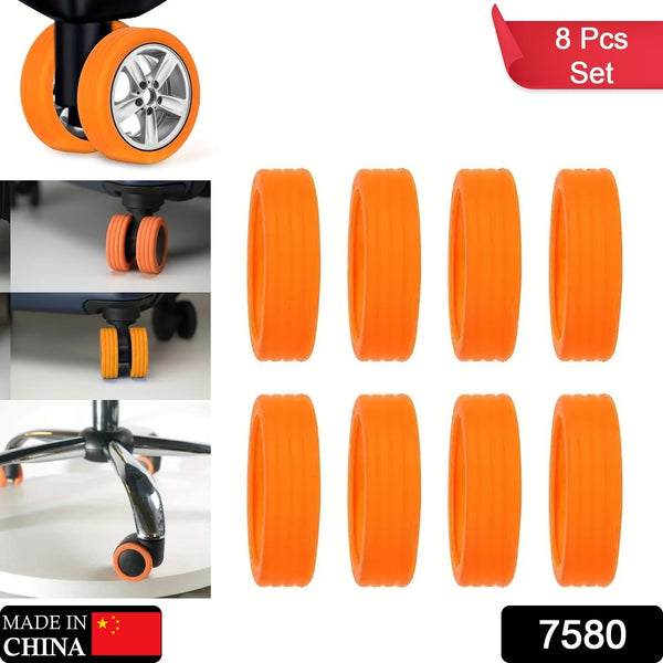 Luggage Wheel Covers 8  4 Pcs Luggage Wheel Covers For Suitcase Reduce Noise For Travel Luggage Suitcase Silicone Suitcase Wheels Cover For Protect Suitcase Wheels (8 Pcs  4 Pc Set) - Trendex