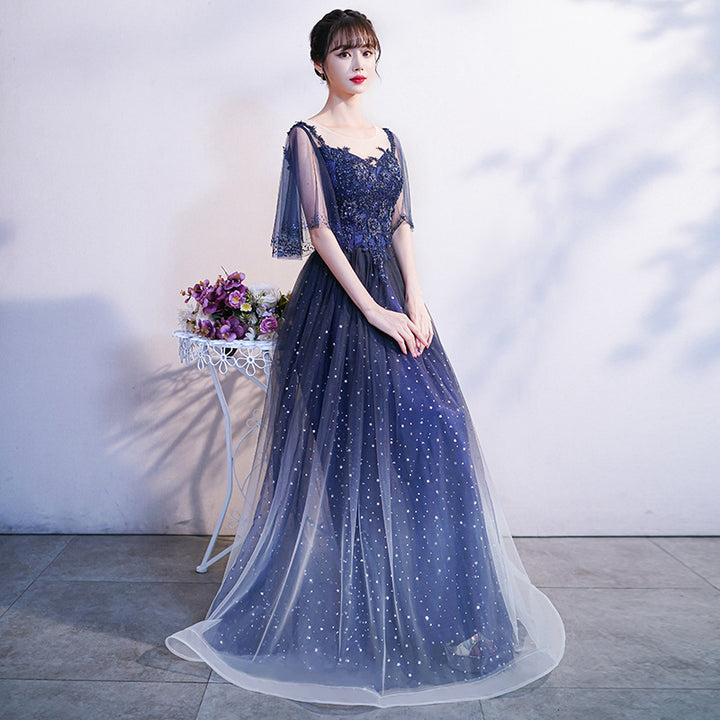 Spring Art Exam Black Xianqi Student Host Annual Party Dress - Trendex