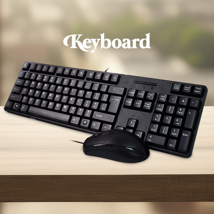 Wired Usb Keyboard 107 Keys  Mouse Set (2 Pc Set) - Trendex