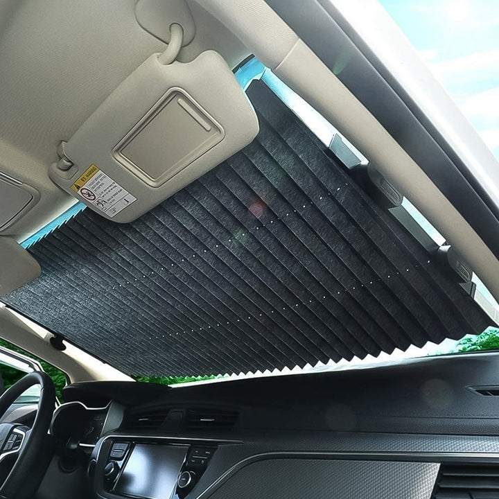 Retractable Long Foldable Windshield Sun Shade For Car (1 Set) - Trendex