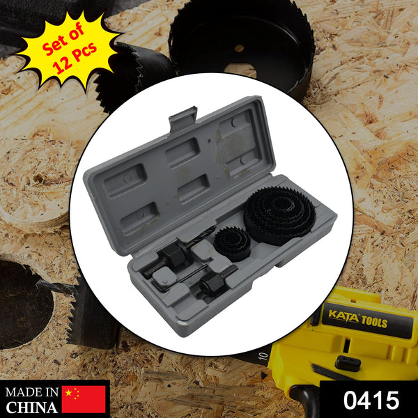 0415 -12 Pcs 19-64mm Hole Saw Kit - Trendex