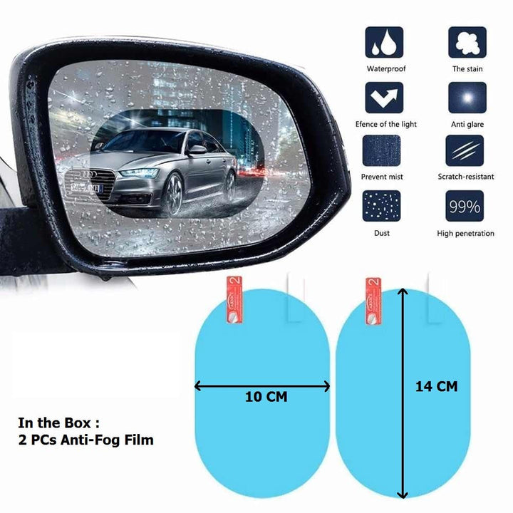 7552 Anti Fog Anti Scratch Interior Rearview Car Mirror Film Waterproof Hd Clear Protective Sticker Film For Safe Driving Car Mirrors Side Windows - Trendex