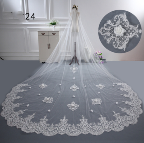Bridal Wedding Dress Long Tail Luxury Super Fairy Wedding Veil - Trendex