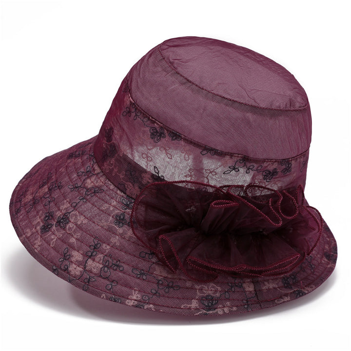 Hat Female Summer Ice Silk Sun Hat Middle-aged Mother Sun Protection - Trendex