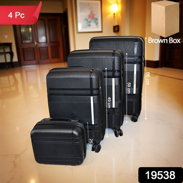 Mix Color Hard-shell Luggage Trolley 4-pc (Set) - Trendex