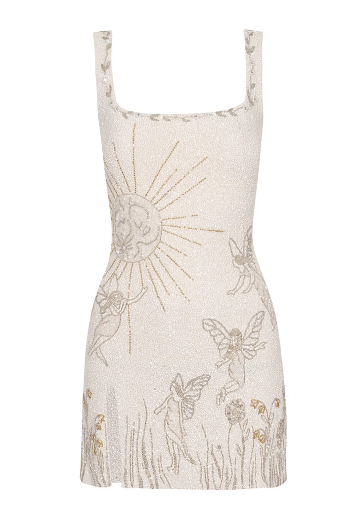 Elegant 3D Embroidered Strappy Sundress With Extended Length For Women - Breathable Summer Casual Dress With Floral Design - Trendex