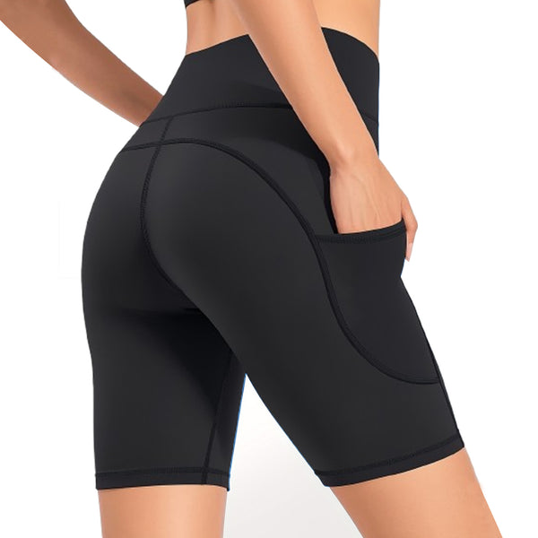Nude Feel Five Points Yoga Pants Women's Pocket Cycling Pants - Trendex