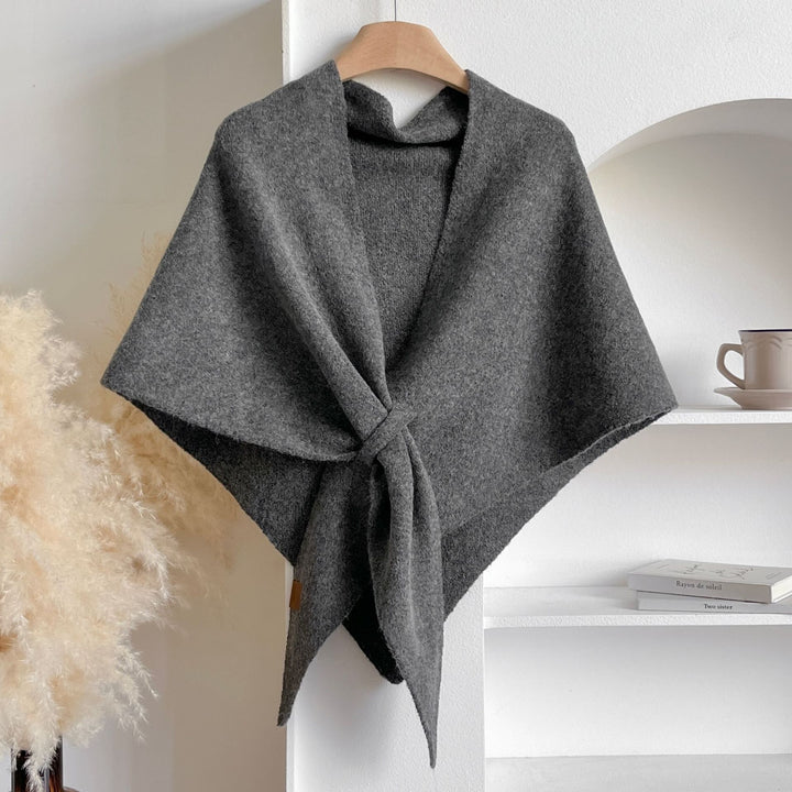 All-matching Triangular Binder Neck Warmer Scarf Pure Color All-matching Bib Shawl - Trendex