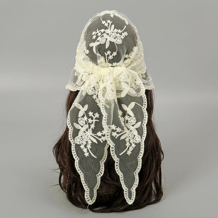 Embroidered Nylon Embroidered Decoration Shawl Scarf - Trendex